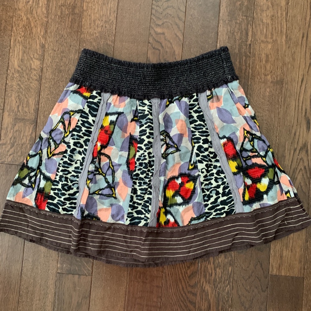 FREE PEOPLE skater skirt in adorable pattern, XS